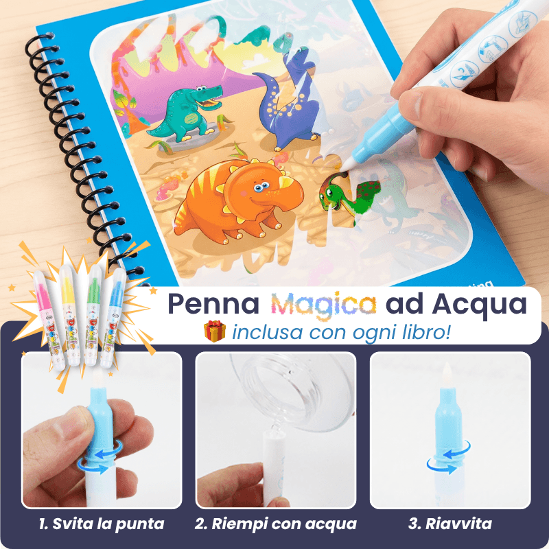WaterBook™ Libro da Colorare ad Acqua Riutilizzabile